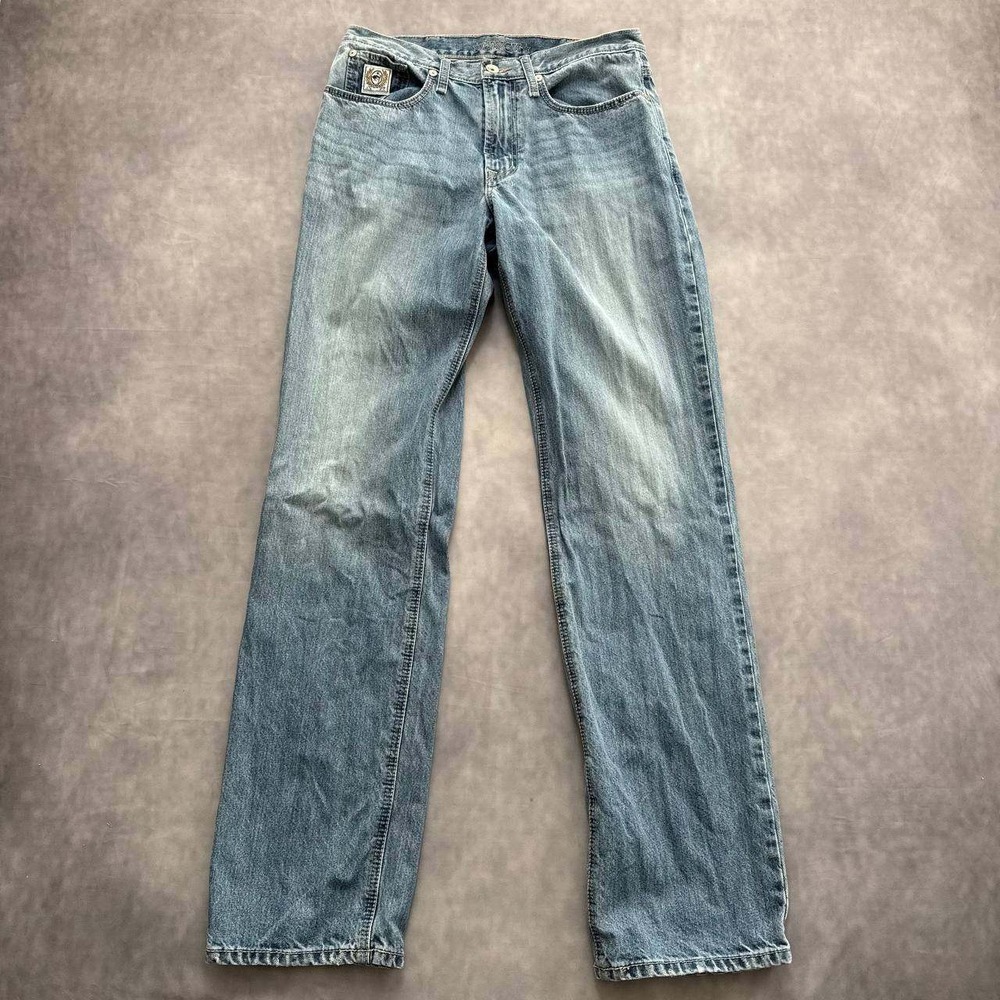 Cinch Green Label Jeans Mens 32x37 Blue Straight Leg Western Workwear Denim